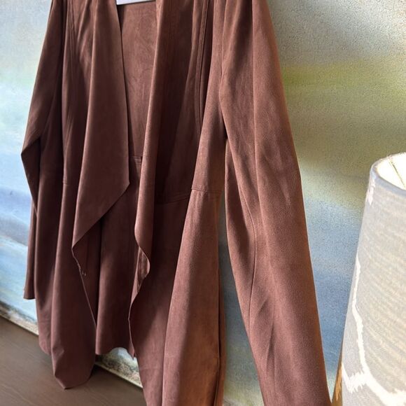 Simply NOELLE NwT L/XL Faux Suede open cardigan /Jacket - Picture 4 of 9